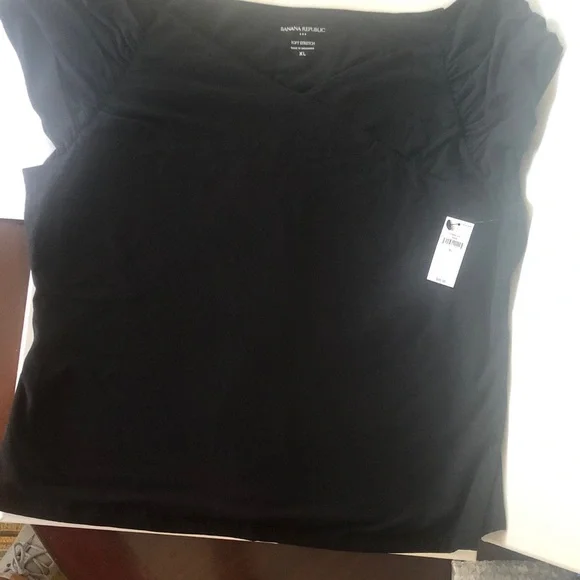 Banana Republic Elegant Black Off Shoulder Top xl - Picture 2 of 4